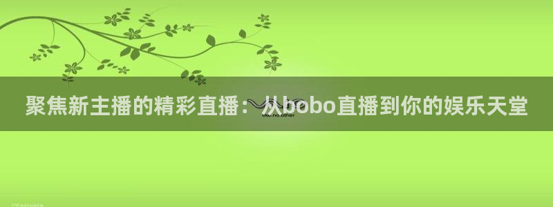 绿茵足球高清直播：聚焦新主播的精彩直播：从bobo直播到你的娱乐天堂