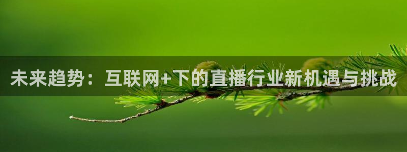 绿茵体育在线观看：未来趋势：互联网+下的直播行业新机遇与挑战
